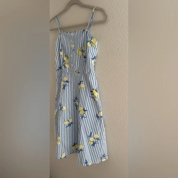 Open Style Co Lemon Stripe Sundress Size Medium - Picture 4 of 8